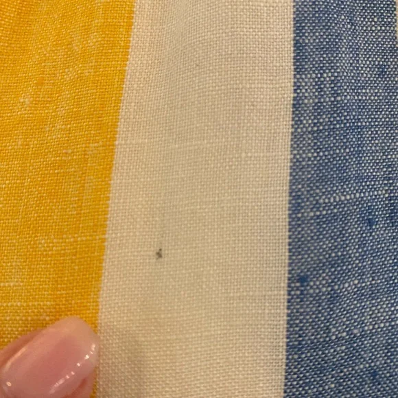 Coastal Grandmillennial Linen Stripe Dress XS Preppy Resort Effortless Summer - Picture 12 of 12